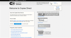 Desktop Screenshot of copiesdirect.nla.gov.au