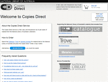 Tablet Screenshot of copiesdirect.nla.gov.au